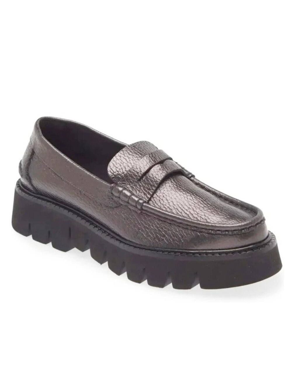 $690 Pedro Garcia Sebas Loafer SHOES GUNMETAL LEATHER 39 (DD4)